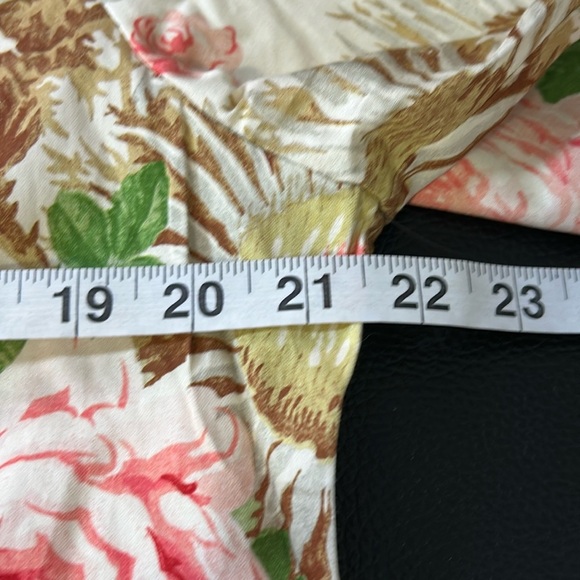 Tuckernuck Crawford Mini Dress Sun Faded Floral V neck Flutter Sleeve XL NEW - Picture 13 of 15